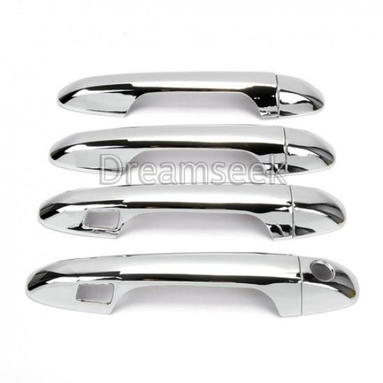 Door Handle Cover For Toyota Highlander 2014 2015- Chrome Trim W/ Smart Key