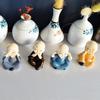 Vier Niet Kleine Monnik Hars Voertuig Decoratief Stuk Auto Ornament Tafeldecoratie Decoratief Item