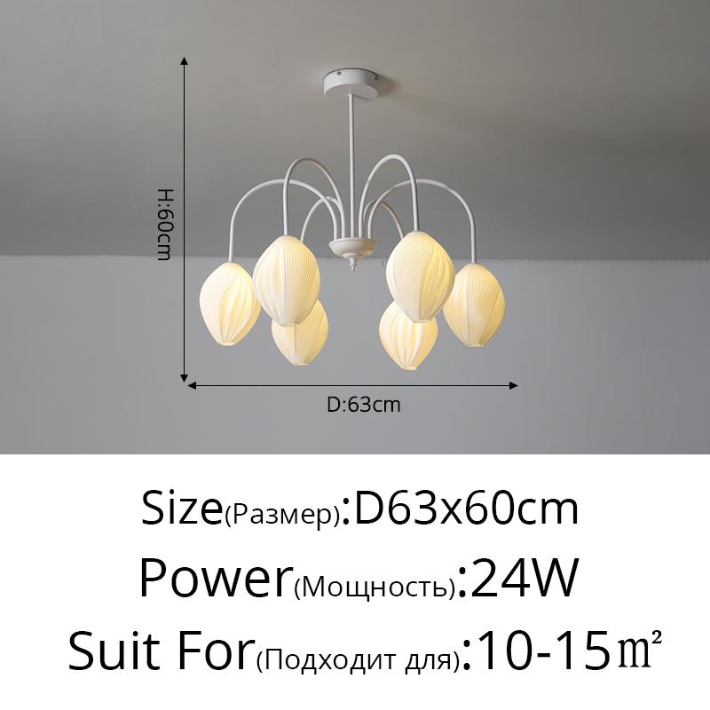 Modern Led Chandeliers Indoor Lighting Remote Dimming Green and White 6/8/9 Heads Pendant Lamp Living Room, Kitchen, Bedroom