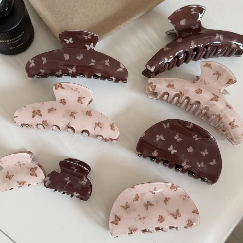 Pink Hair Claw Clip Butterfly Print Large Claw Clip New Hair Clip  Headdress