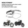 WTZMOTO Motorcycle Handlebar Side Rearview Chrome Mirrors, Harley-Davidson Mirrors,