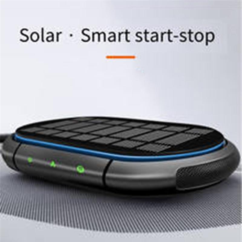 Premium-For Car Supplies USB Solar Air Freshener Negative Generator With Three-Layer Filter For Car Interior Use Black