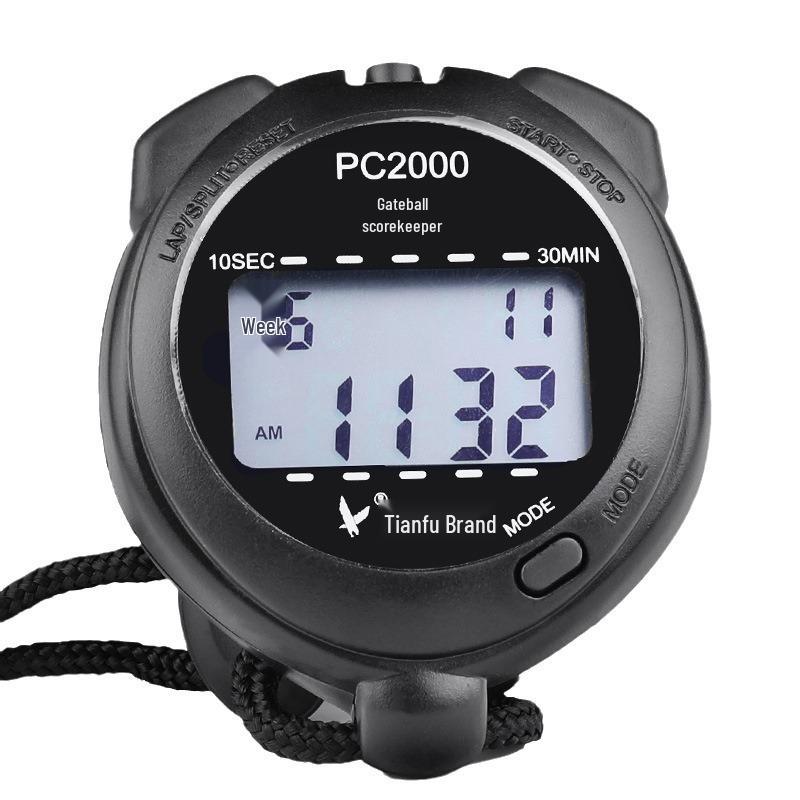 Tianfu Gateball Match Timer: PC2000 Wall-Mounted & PC0602 Wrist Stopwatch
