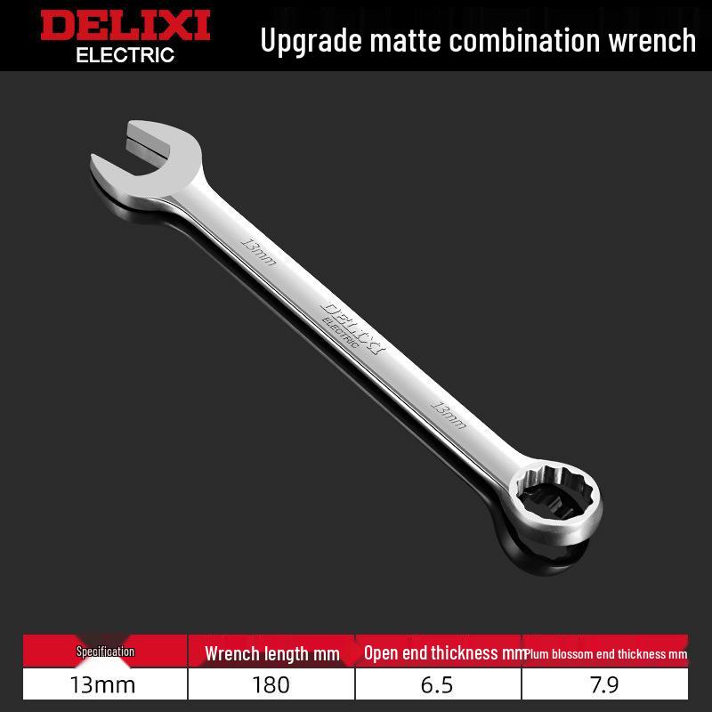 Delixi No. 10-13 Open-End Box-End Double-Ended Wrench Set