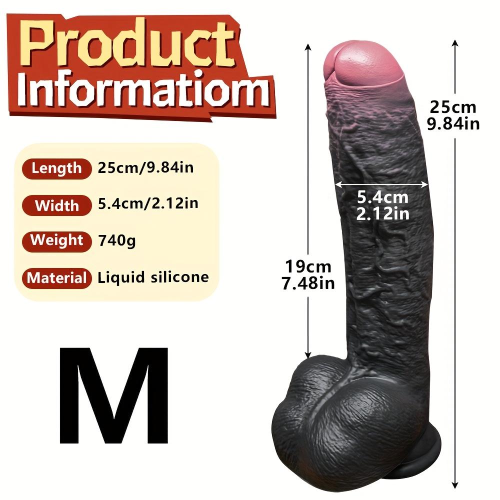 Black Thick Realistic Dildo with Turtle-Head Design – 10.8 Inch Extra-Wide Soft Silicone Penis with Strong Suction Cup for Hands-Free Play,Men & Women