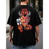 European Sizes Dance with The Dead Men'S Casual Short Sleeved Crew Neck T Shirt with Fun Print Suitable for Everyday Casual Wear