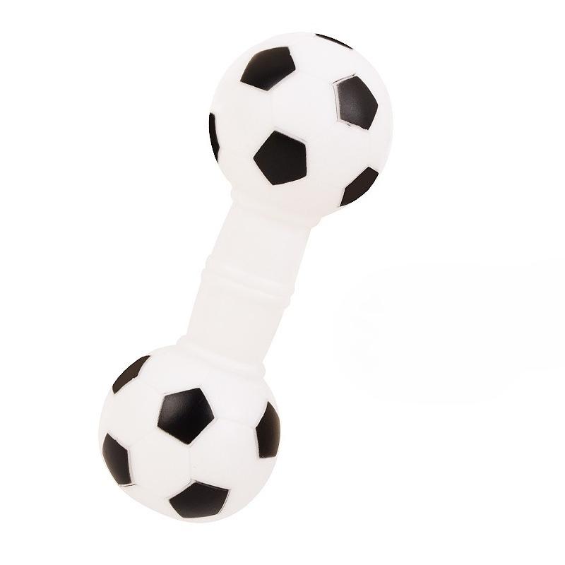 Pet Toys: Rubber-coated Sound-producing Basketball, Barbell, Chew-resistant Teething Ball-shaped Barbell, Dog Toy.