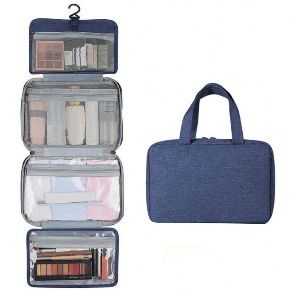 1 Stück Trocken- und Nassfach zum Aufhängen Mehrfarbige Aufbewahrung Toilettenartikel und Kosmetik Tragbare Toilettenartikel, Reiseaufbewahrungstaschen