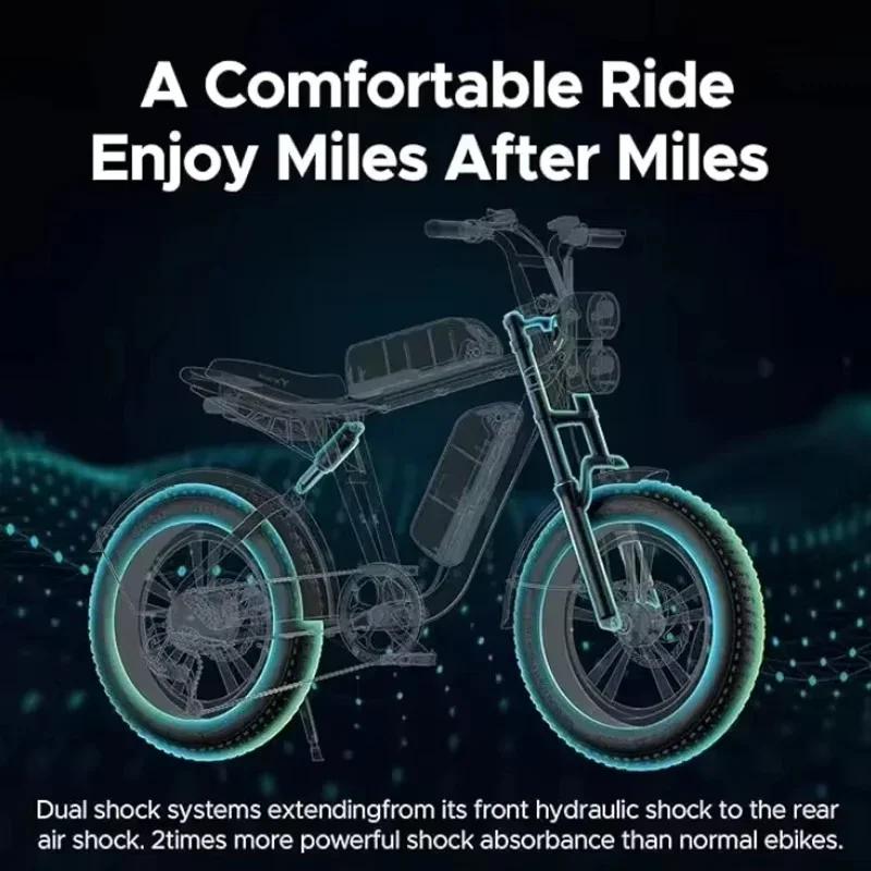 ENGWE M20 Electric Bicycle 750W Motor 48V13AH Lithium Battery Mountain E-bike 20*4.0 Inch Fat Tire Adult City Electric Bike