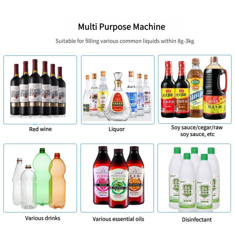 Beverage Soy Sauce Filling Equipment Multi Functional Liquid Filling Machine Small Automatic Weighing Liquid Subpackage Machine