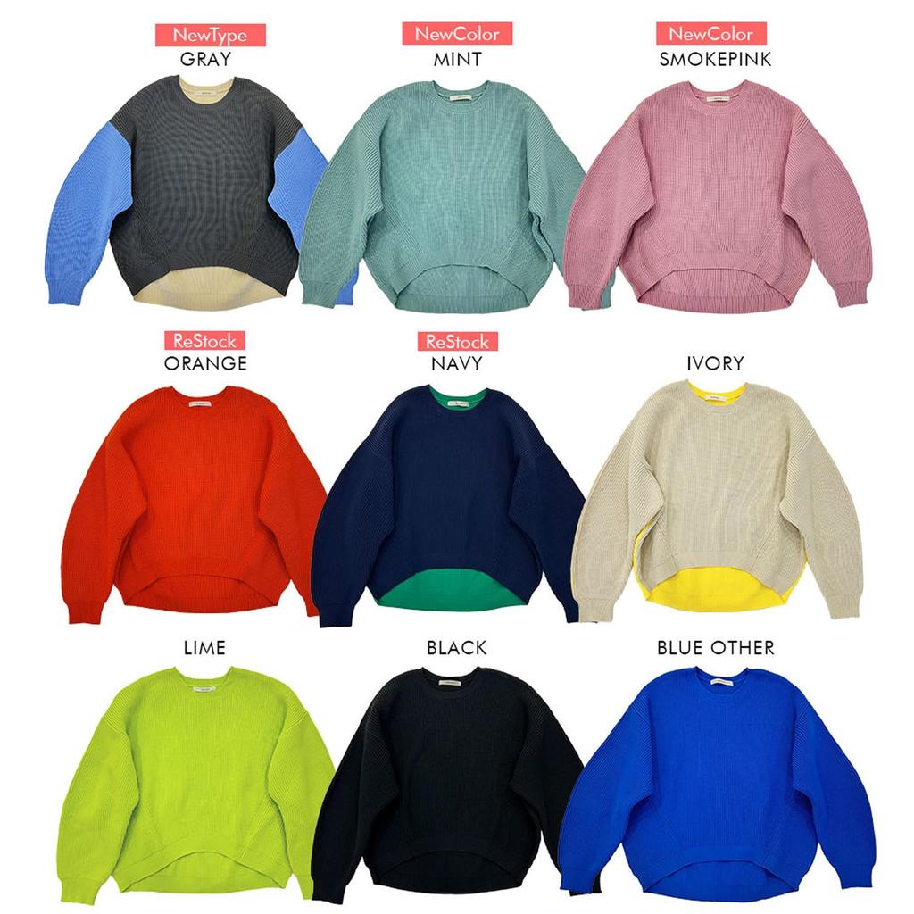 Yumetembo Women's 532703 Cardboard Knit Sweater, Smoke Pink