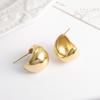 Semicircular C curved metal beanie jewelry earrings European beautiful women minimalist trendy high-end earrings