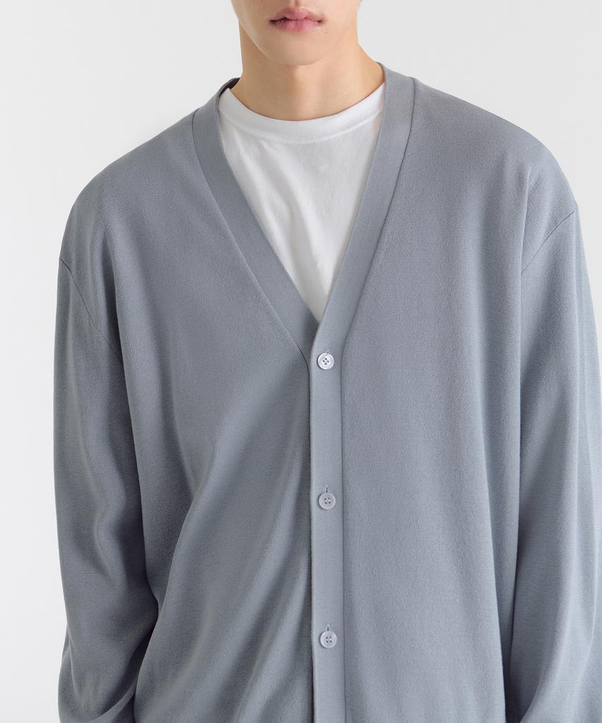 Musinsa Standard Cotton Tencel Essential Cardigan [Blue Gray]