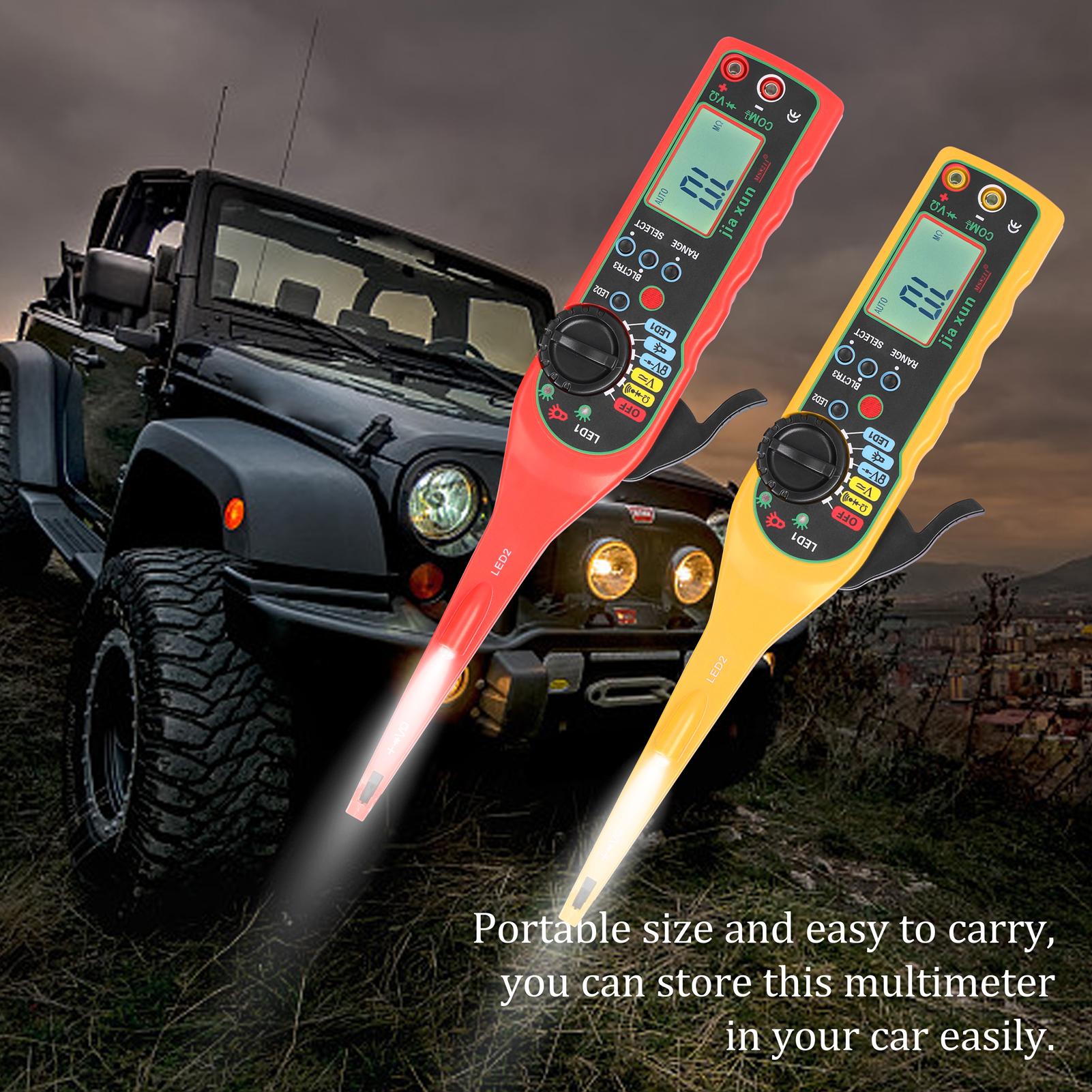 

Intelligent Handheld Car Circuit Tester Multimeter for Repairs LED Lamp Voltage Diode Test 24V Dual