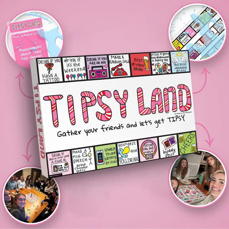 Tipsy Land Party Board Game Vibrant Colorful Game Perfect For Friends And Parties