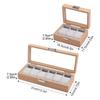3/6 Grid Slot Watches Case Wooden Glass Watch Box Display Jewelry Metal Lock Organizer Wooden Watch Storage Box
