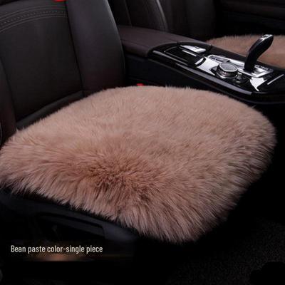 Winter Car Seat Plush Cushion - Single Piece Wool Backless Cushion for Universal Fit