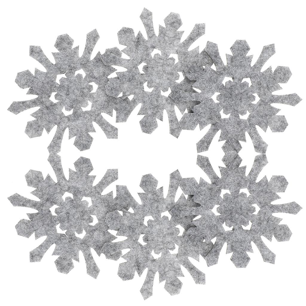 8Pcs Snowflake Felt Coasters Christmas Cup Mats Thick Heat Resistant Drink Mats Party Favor Table Protector for Home