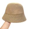 Knitted Bowl Hat Breathable Beach Cap Fashionable Sunscreen Hat  Men