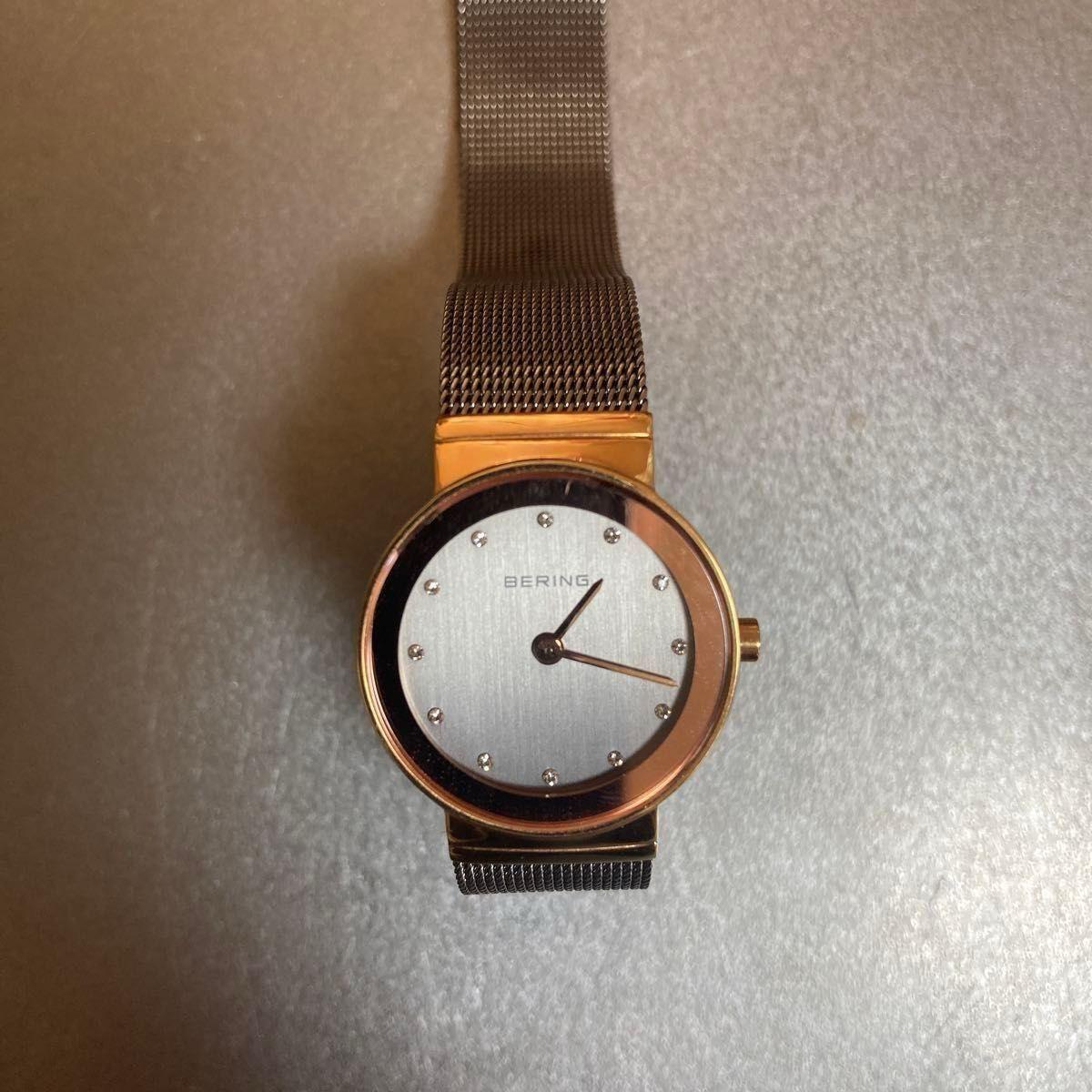 Used BERING Women s Watch Mesh Belt Gold