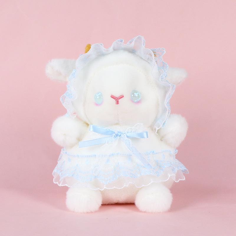 Lolita Little Lamb Plush Toy - Cute White and Pink Adorable Doll, Perfect Girls' Birthday Gift
