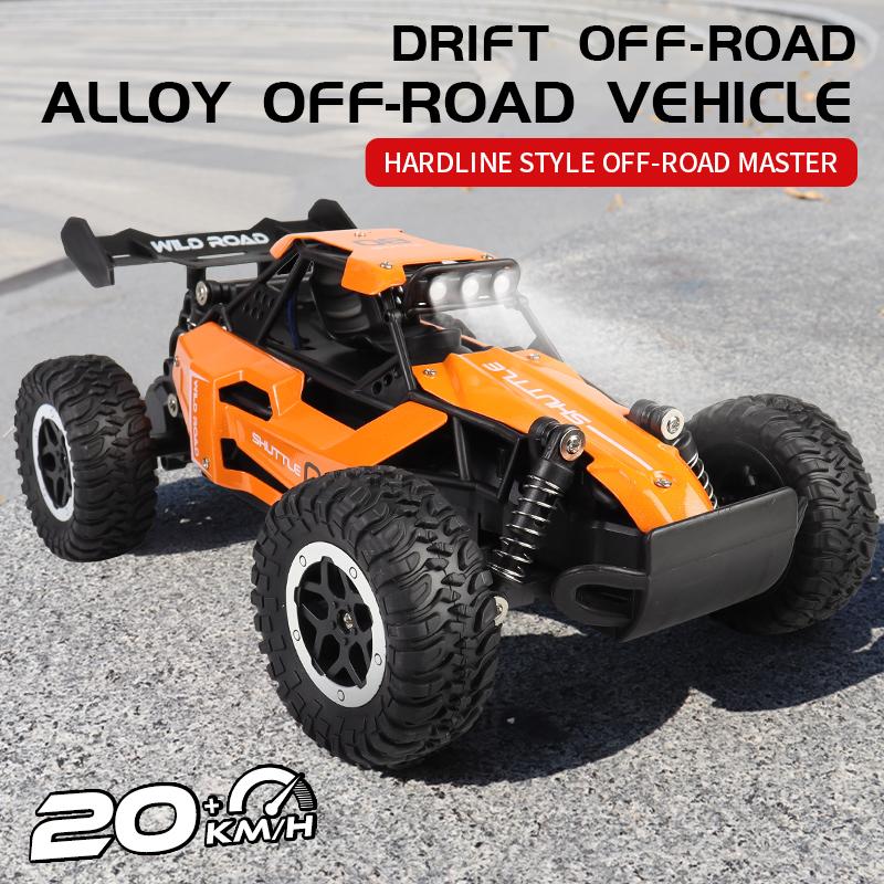 1:12 1:16 20KM/H RC Car With LED Lights 2.4G Alloy Off-Road High Speed Vehicle Remote Control Cars Toys for Children Gifts