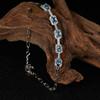 Fashion Treasure Jewelry S925 Sterling Silver With Natural Topaz Garnet Diopside Bracelet Women