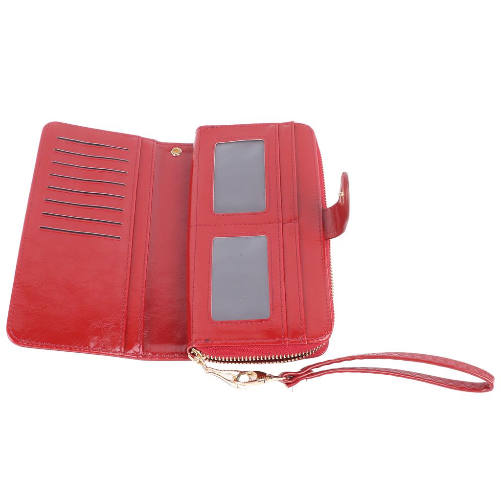 Women Long Wallet Stylish Multifunctional PU Leather Wallet Large Capacity Portable Female Wallet