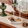 Fashion Portable Jewelry Display Rack Earrings Necklaces Storage Rack Key Organizer With Wooden Base Hanging Holder Girl Gift