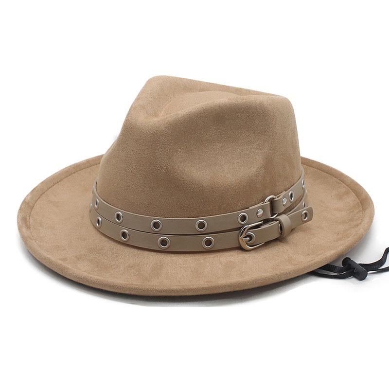 New European and American Retro Style Double Belt Classic Peach Heart Top Jazz Hat, Men's and Women's Top Hats