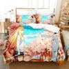 3D Anime Your Lie in April Kaori Miyazono Beding Set Young Boys Young Girls Twin Quen Sized Dimensions Soft Duvet Cover Pilowcase Bed Children Kids