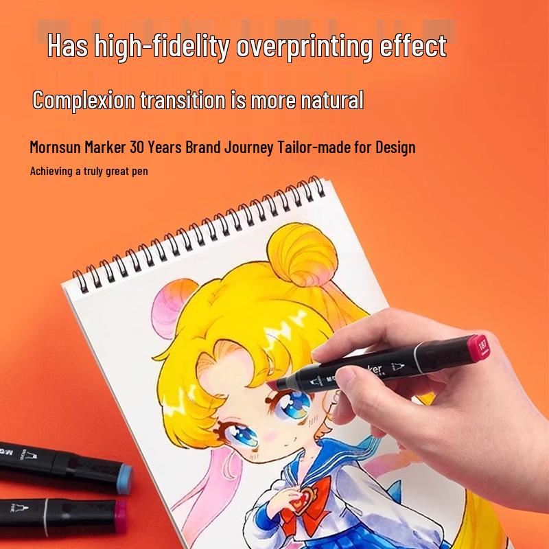 Dual-Tip Alcohol Oil-Based Marker Set for Kids - Colorful Watercolor Drawing Pens