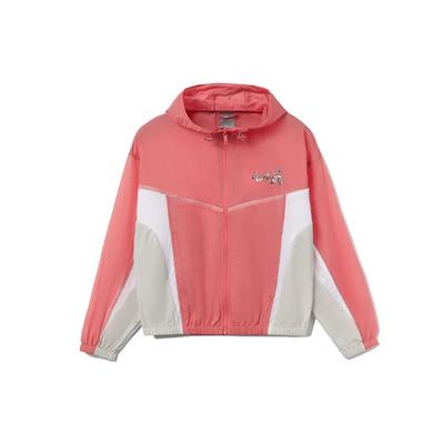 Li Ning Sports Fashion Series Casual Trend Loose Hooded Jacket Women Jacket Rose-Red AFDR324-4