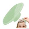 Baby Head Scrubber - Baby Shampoo Brush | Soft Silicone Scalp Comb for Cradle Cap Cleaning, Massage Tool with Suction Cup