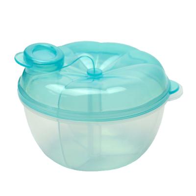 Rotatable Milk Powder Box 3 Compartment Half Transparent Portable Snacks Case Reusable PP Container Baby Supplies