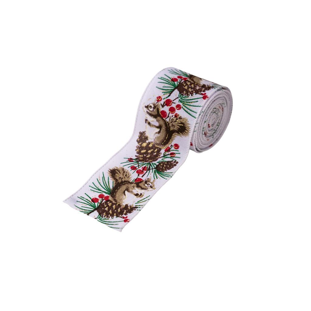Printed Onions Tree Ribbon Christmas Ribbon Christmas Tree Wreath Decoration Ribbon Arrangement Ribbon
