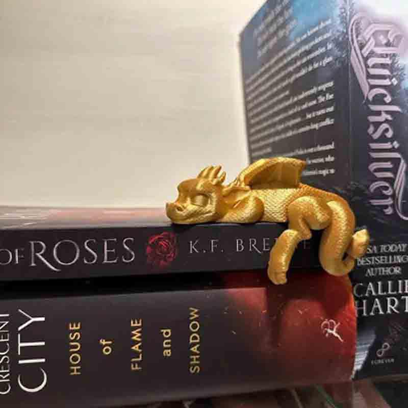 

Декор для книжной полки «Спящий дракон», 3D-печать спящего дракона, фигурка дракона для книжной полки, винтажный готический