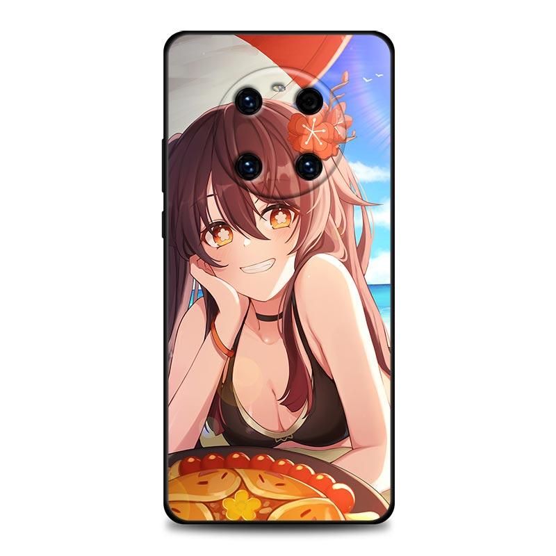 Genshin Impact Hu Tao Anime Phone Case For Huawei Mate 10 20 40 40Rs Y6 Y7 Y7a Y8s Y8p Y9a Enjoy 20e 2019 5G Lite Pro Plus Cover