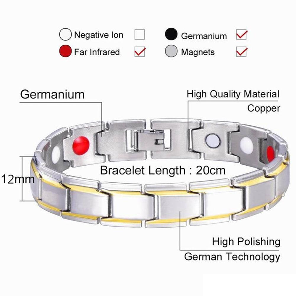 Bracelet Magnétique Tendance Homme Femme Santé Énergie Thérapie Bijoux Arthrite
