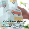 Herdesings Cute Car Sheer Tulle Curtains Cars Chiffon Drapes 2 Panels Window Curtains for Living Room Bedroom Kitchen Decoration