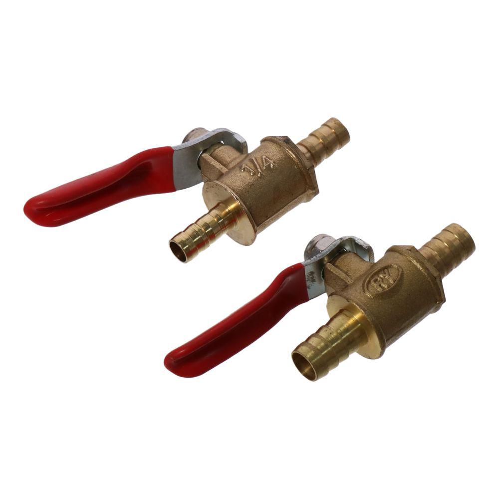 6mm 8mm 10mm 12mm Ball Valve 180 Degree Hose Barb to Hose Barb Hose Pipe Tube Fittings Operation Handle Shut-off Valve