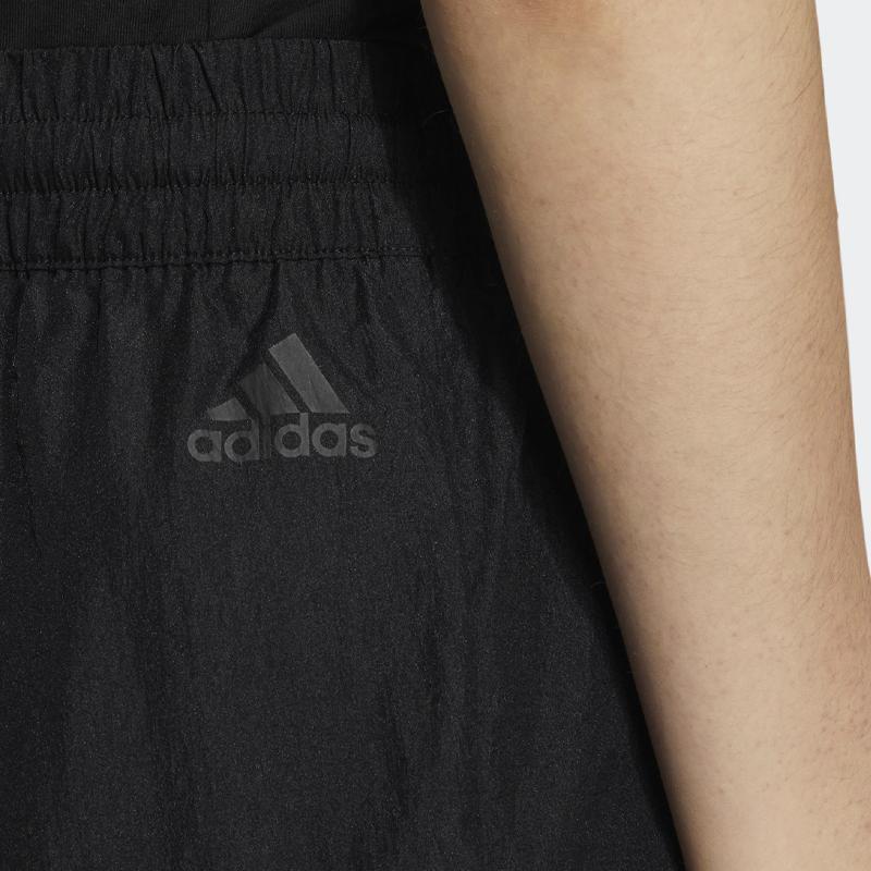 Adidas Solid Color Striped Elastic Sports Pants Women Bottoms Black HM2616