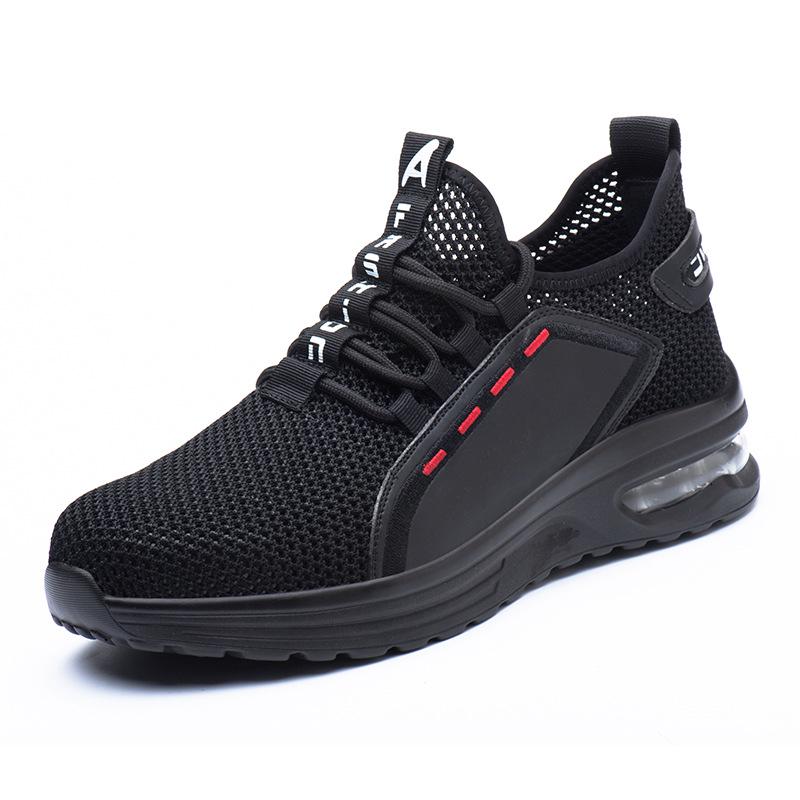 Flyknit Wear-resistant Steel Toe Safety Shoes: Anti-smash & Anti-puncture, Universal Work Shoes for All Seasons.