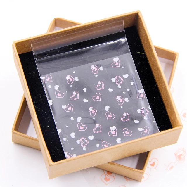New 100PCS Cherry Blossoms Candy &Cookie Plastic Bags Self-Adhesive For DIY Biscuits Snack Baking Package Decor Kids Gift Su