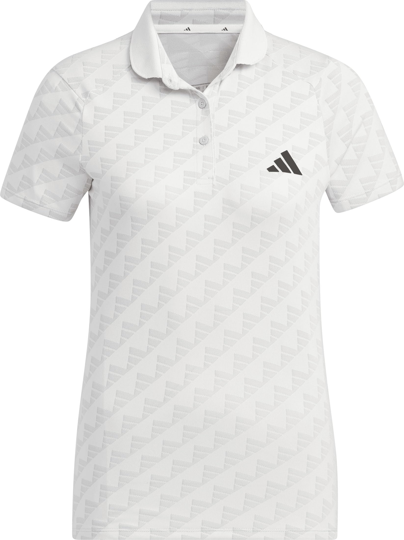 Женская белая рубашка-поло Adidas Golf HEAT.RDY BOS с жаккардовым узором