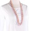 KELITCH Choker, Elegant Long Pearl Necklace for Women, Simple Design, Perfect for Weddings (Yellow)