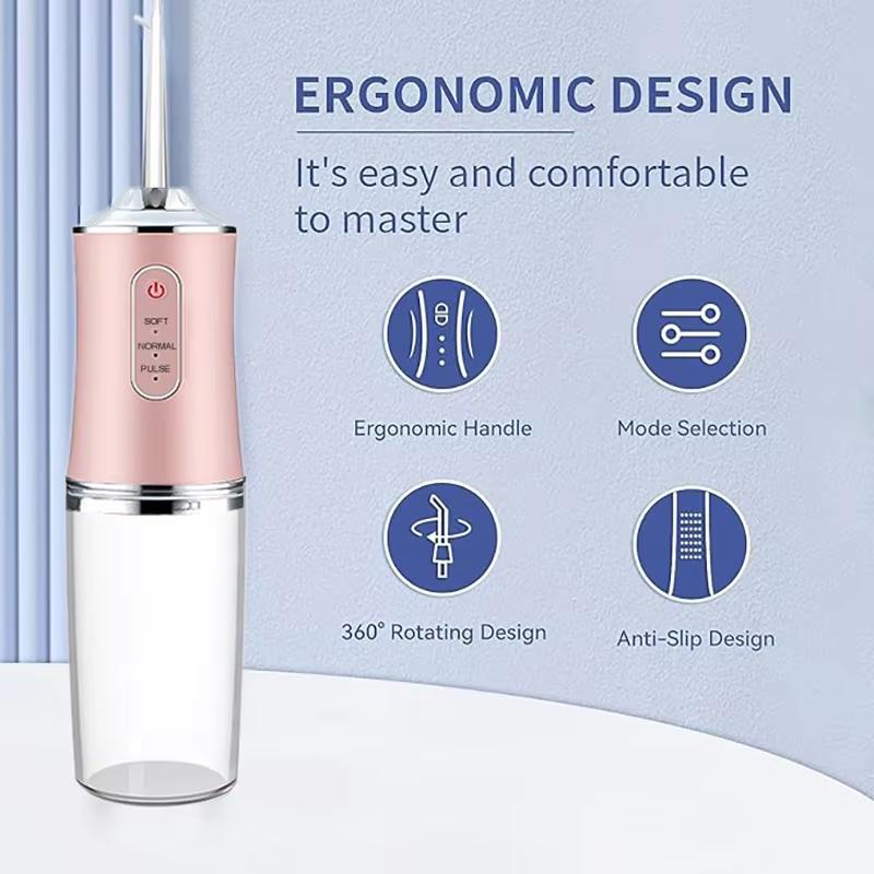 Rechargeable Oral Irrigator Portable Dental Irrigator Water Flosser 3 Models 4 Jet Nozzles Water Teeth Pick Flosser Water Jet