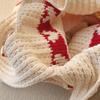 Knitted Love Pattern Tote Bag Stylish Woven Handbag Shoulder Bag for Women Party Work Travel Underarm Bag Outdoor