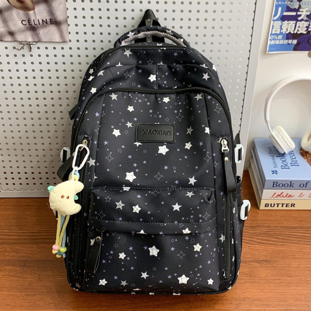 Schoolbag1011 new schoolbag female junior high school high school student large capacity star printing backpack female college student computer bag