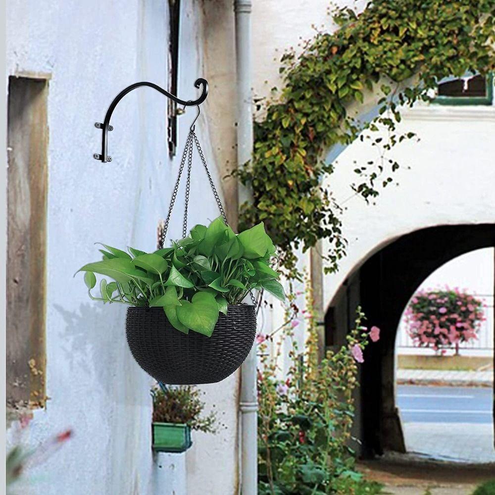 Heavy Duty Hanging Plant Brackets Iron Flower Basket Hooks Gardening Tool Plant Hangers  Indoor Use
